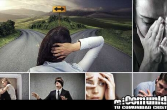 Collage de seis diferentes fotos representando miedo