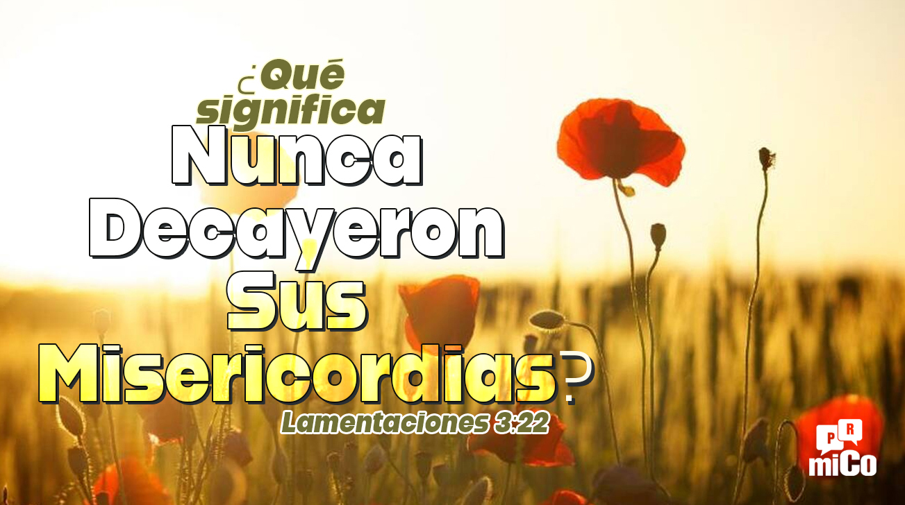 Lamentaciones 3:22 ¿Qué significa “nunca decayeron sus misericordias”?
