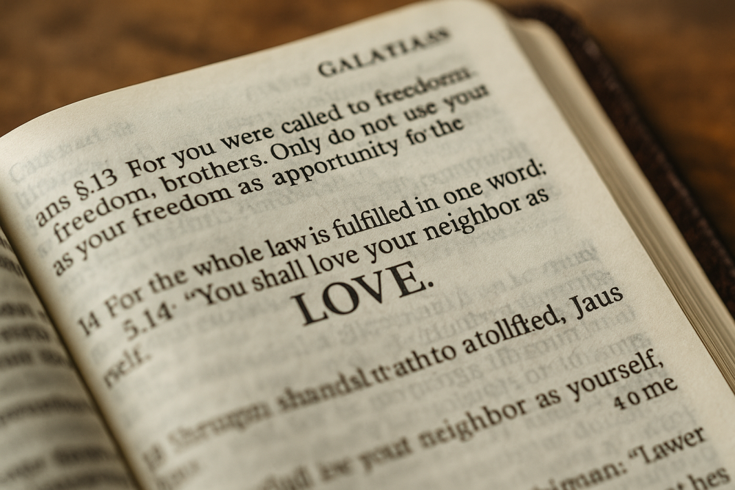 Gálatas 5:14 ¿Qué significa que toda la ley en una sola palabra se cumple?